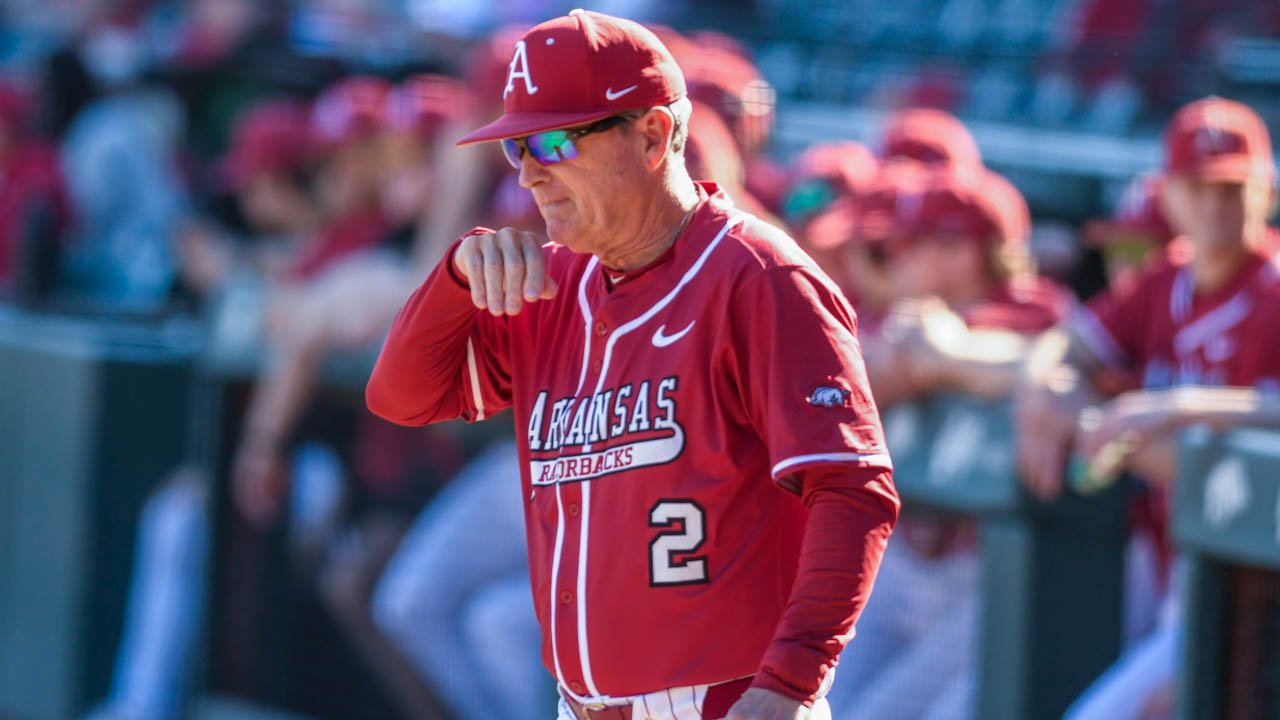 Razorbacks coach Dave Van Horn during a game against Grambling