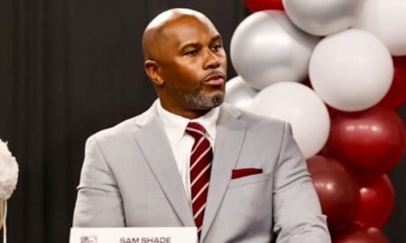 Alabama A&M coach Sam Shade at introductory press conference