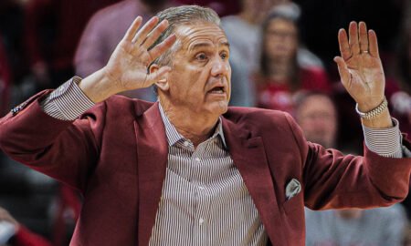 Arkansas Razorbacks coach John Calipari during a game against the Oklahoma Sooners