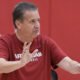 Arkansas Razorbacks basketball coach John Calipari during summer practices