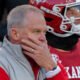 Arkansas Razorbacks athletics director Hunter Yurachek on the sidelines in a game against Missouri