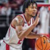 Arkansas Razorbacks guard DJ Wagner during a game against the LSU Tigers