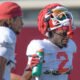 Arkansas Razorbacks wide receiver Courtney Crutchfield at fall camp practices on the outdoor fields