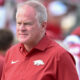 Arkansas Razorbacks athletics director Hunter Yurachek on the sidelines during game with the Arkansas State Red Wolves