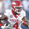 Arkansas Razorbacks running back Mike Washington against the Ole Miss Rebels
