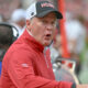 Arkansas Razorbacks athletic director Hunter Yurachek on the sidelines in a football game against the Texas A&M Aggies
