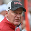 Arkansas Razorbacks athletic director Hunter Yurachek on the sidelines in a football game against the Texas A&M Aggies