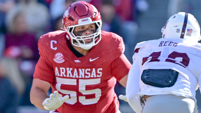 Hogs defensive lineman Cam Ball, offensive lineman Fernando Carmona