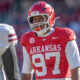 Arkansas Razorbacks defensive lineman Quincy Rhodes against Mississippi State