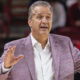 Arkansas Razorbacks coach John Calipari on the sidelines during game with the Southern Jaguars