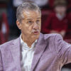 Arkansas Razorbacks coach John Calipari on the sidelines during game with the Southern Jaguars