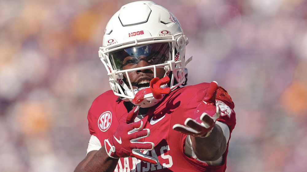 Arkansas Razorbacks wide receiver Courtney Crutchfield against the LSU Tigers