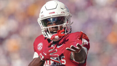 Arkansas Razorbacks wide receiver Courtney Crutchfield against the LSU Tigers