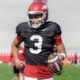 Arkansas Razorbacks quarterback Madden Iamaleava during a spring practice