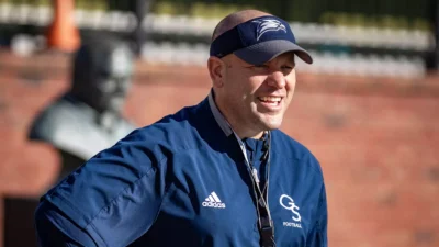 Former Georgia Southern coach Chad Lunsford before a game