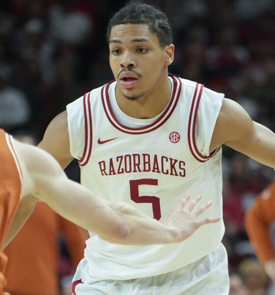 Razorbacks' Darius Acuff against Texas