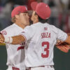 Camden Kozeal and Nick Souza celebrate win over Missouri State.