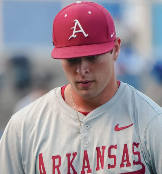 Hunter Dietz walks off the mound against Kentucky