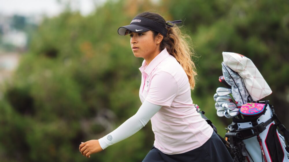 Arkansas golfer Maria Jose Marin and the Razorbacks are still alive in the 2026 NCAA Championships. | Arkansas Communications