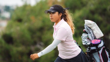 Arkansas golfer Maria Jose Marin and the Razorbacks are still alive in the 2026 NCAA Championships. | Arkansas Communications