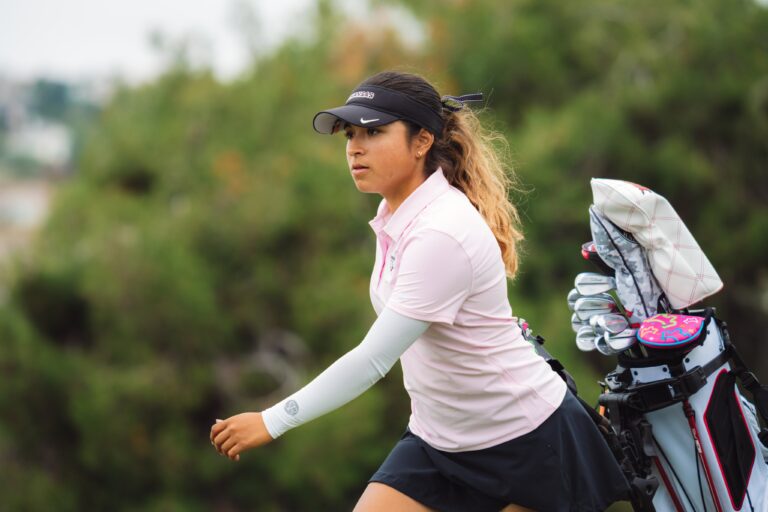 Arkansas golfer Maria Jose Marin and the Razorbacks are still alive in the 2026 NCAA Championships. | Arkansas Communications