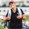 Arkansas golfer Natalie Blonien smiles during the NCAA Championship semifinals. | Arkansas Communications