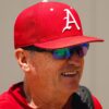 Arkansas coach Dave Van Horn arrives at Huglund Park for Friday's NCAA Regional game against Missouri State. | Arkansas Communications