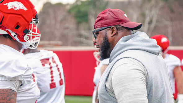 Offensive line coach Marcus Johnson