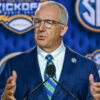 SEC Commissioner Greg Sankey at SEC Media Days on July 20 in Tampa, Fla.
