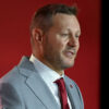 Arkansas coach Ryan Silverfield at SEC Media Days
