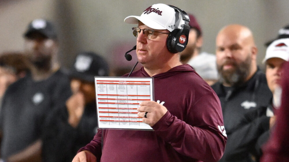Texas A&M coach Mike Elko