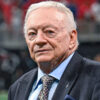 Dallas Cowboys owner Jerry Jones looks on prior to the start of the NFL game between the Dallas Cowboys and the Atlanta Falcons at Mercedes-Benz Stadium in Atlanta