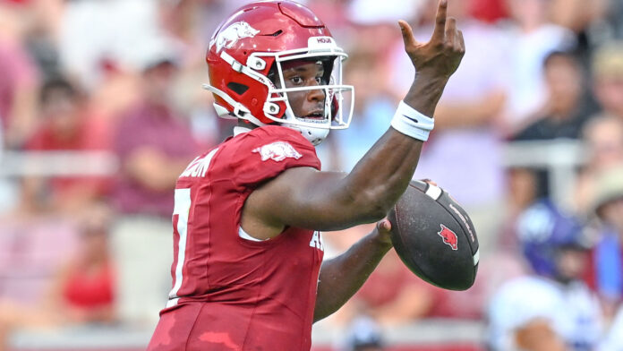 quarterback KJ Jackson looking to pass against North Alabama