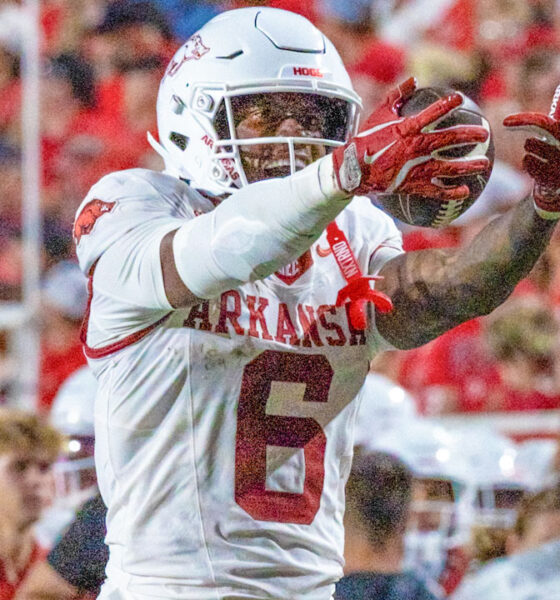 Arkansas Razorbacks wide receiver Chris Marshall during game against the Utah Utes in Salt Lake City, Utah