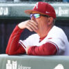 Arkansas Razorbacks coach Dave Van Horn during game against the Charlotte 49ers at Baum-Walker Stadium