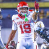 Arkansas Razorbacks wide receiver Antonio Jordan after a first down catch against the Vanderbilt Commodores
