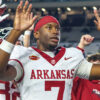 Arkansas Razorbacks quarterback KJ Jackson after win over the Vanderbilt Commodores