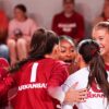 Arkansas volleyball in win over Alabama.