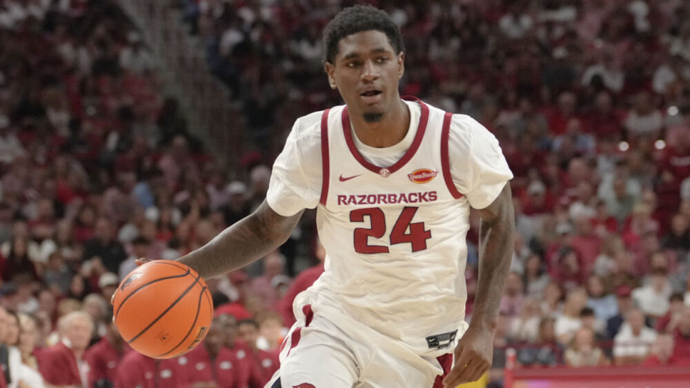 Arkansas Razorbacks' Billy Richmond during game against the Gonzaga Bulldogs at Bud Walton Arena