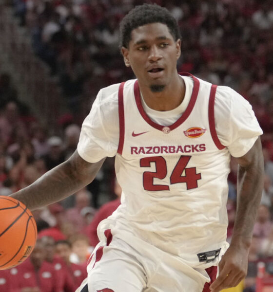 Arkansas Razorbacks' Billy Richmond during game against the Gonzaga Bulldogs at Bud Walton Arena